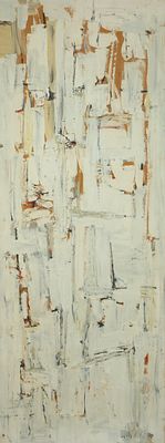 Yechiel Krize - 1909 - 1968 . Untitled, 
Oil on cardboard, 100x35 cm. 
Signed.