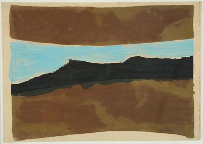 Michael Gross - 1920 - 2004. Landscape, 
Watercolor on paper, 35x50 cm, 
Signed.
