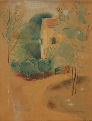 נחום גוטמן - 1980 - 1898. יפו, 
אקוורל על נייר, 42x32 ס"מ, 
חתום. 
מקוריות הציור אושרה ע"י פרופסור 