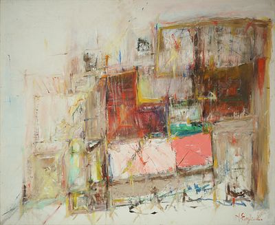 יהודית אנגלרד - נ. 1946. בלכתך בדרכך, 2006, 
שמן על בד, 80x100 ס"מ, 
חתום ומתוארך.