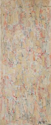 יחיאל קריזה - 1968 - 1909. ללא כותרת, 
שמן על בד, 65x24 ס"מ, 
חתום.