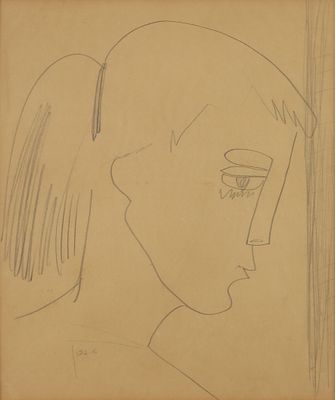 Avraham Naton - 1906 - 1959. Figure of a Woman, 
Pencil on paper, 40x30 cm. 
Signed. 
Provenance: 