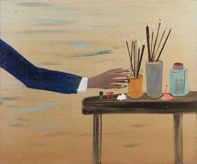 שי אזולאי - נ. 1971. יד הצייר, 2007, 
שמן על בד, 86X104 ס"מ, 
חתום ומתוארך מאחור.