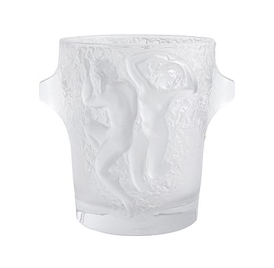 LALIQUE. FRENCH CRYSTAL CHAMPAGNE BUCKET, . 'GANYMEDE'. Ice bucket for champagne and wine 