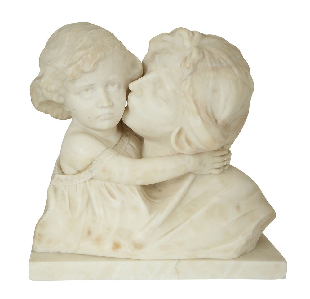 Lot 443 - GIUSEPPE BESSI (1857-1922) - MOTHER AND DAUGHTER