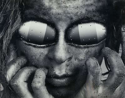 Sigalit landau - b. 1969. Eye Drum, 2002. 
C Print. 
74X91 cm. 
Signed and numbered 2AP (from a 