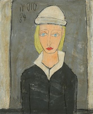 Sofia Kisselov - 1923 - 2018. Young Woman, 1984, 
Oil on canvas. 55X45 cm. 
Signed and dated.