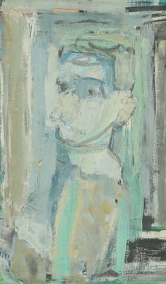 Yechiel Krize - 1909 - 1968. Portrait, 
Oil on cardboard, 40X28 cm. 
Signed and dedicated to 
