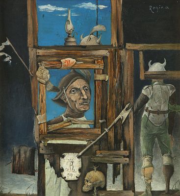 Regina - Untitled, 
Oil on canvas, 26X24 cm. 
Signed.