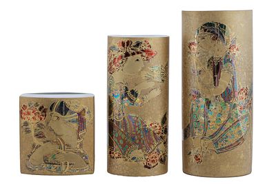 Rosenthal. סט של 3 אגרטלי פורצלן גרמניים. סידרת Scheherazade, שיתוף פעולה עם המעצב הדני Bjorn 