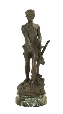 על פי ( Pax et Labor - Hippolyte Moreau (1832-1927. המאה ה-20. פסל שפלטר בדמות גבר עם מחרשה וחרב 