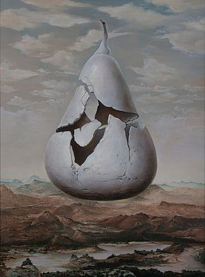 שמואל בק - נ. 1933. אגס בנוף, 
שמן על בד, 81x60 סמ, 
חתום. 
אוסף גרדה וג'וזף ברנדר 
גרדה וג'וזף 