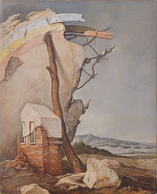 שמואל בק - נ. 1933. ללא כותרת, שמן על בד, 41x33 ס"מ, חתום.