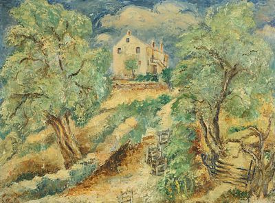 יצחק פיילס - 1974 - 1895. נוף, שמן על בד, 60X80 ס"מ, חתום.