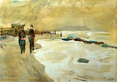 Nachum Gutman
- 1898 - 1980. Couple on the Beach in 