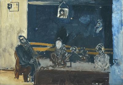 Liliane Klapisch
- b. 1933. Shabbat Table,
Oil 