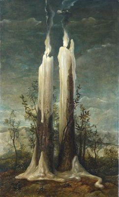 Samuel Bak
- b. 1933. Candles,
Oil on 