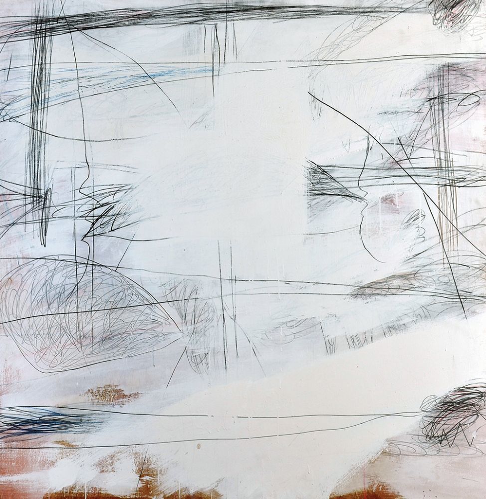 Raffi Lavie
- 1937 - 2007. Untitled, 1986,
Acrylic and pencil on plywood, 122X122 cm.
Signed 