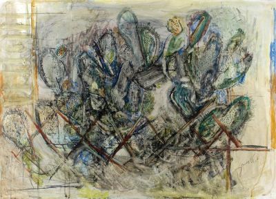 Yehezkel Streichman
- 1906 - 1993. Cacti,
Watercolor 