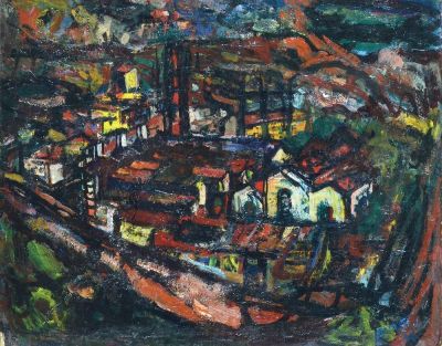 Yehezkel Streichman
- 1906 - 1993. Landscape, 1947,
