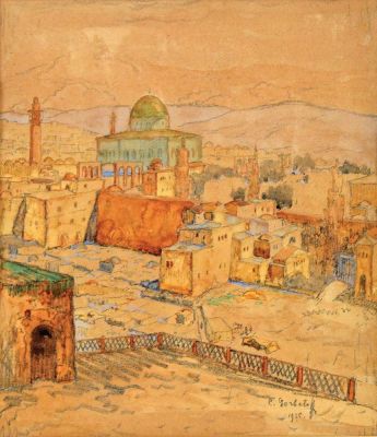 Konstantin Ivanovich Gorbatov
- 1876 - 1945. The Western Wall, Jerusalem, 1935, Watercolor on 