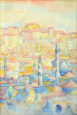 Vladimir Dimitrov (Maystora)
- 1900 - 1948. Istanbul Landscape, 1926, Watercolor on paper 