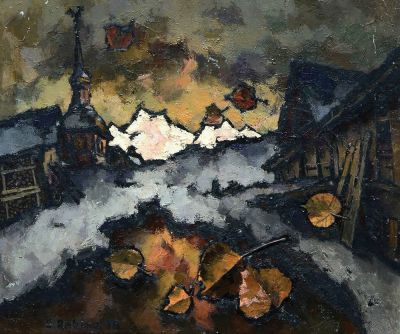 Oskar Rabin
- b. 1928. Landscape, 1978,
