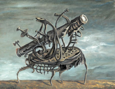 Yosl Bergner - 1920 - 2017. Iron, 1974, Oil on canvas, 28x36 cm. Signed and dated. Signed and 