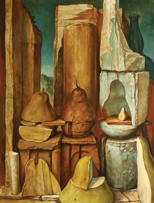 Samuel Bak - b. 1933. Still Life, Oil on canvas, 65x50 cm. Signed.