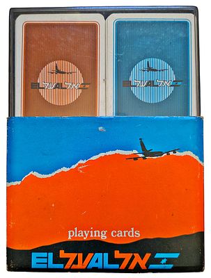"El Al" deck of cards, in the original packaging.