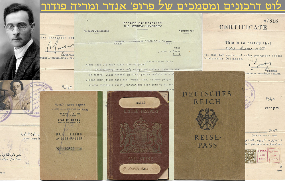 Professor Andreas Fodor and his wife Mrs. Maria Fodor (Potok) - Large lot of documents and 