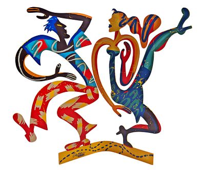 David Gerstein - Sculpture of Swing Dancers (from the Dancers series). Intense colors and 