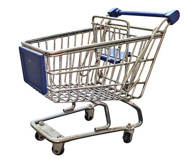 Mini shopping cart model, metal supermarket model.
Handmade, for home and office decoration 
