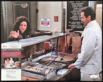 Larry Thomas Signed Seinfeld "No Soup For You" 35.5X27.5 cm Color Photo AUTO JSA COA