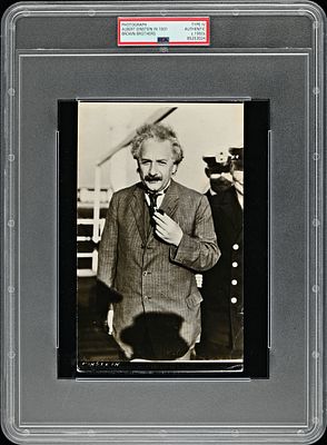 1950's Albert Einstein 1931 5x8 Type IV Brown Brothers Photo PSA Authentic. Result Authentic 