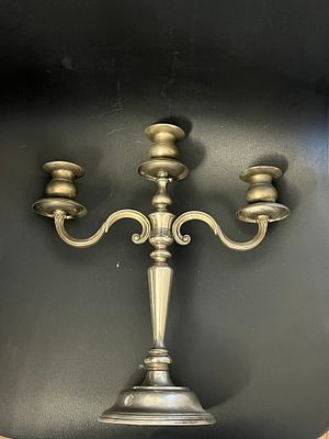 Antique, high-quality, huge silver-plated candelabra. 
A massive and high-quality candlestick 
