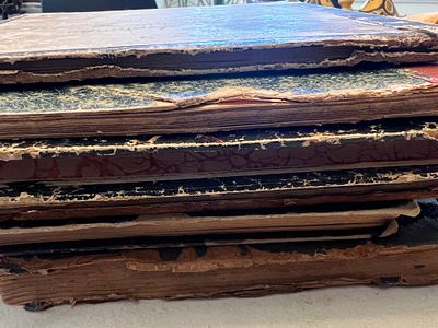 A lot of six antique Hebrew holy books, including a Passover Haggadah from Vilna, 1880 
