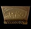 BEZALEL STYLE MINIATURE HANUKKAH MENORAH - VIEW OF JERUSALEM.Image - 1