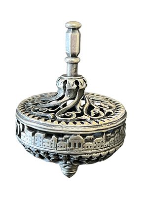 VINTAGE RARE JEWISH SILVER DREIDEL' MASSIVE AND HUGE. 
93 GRAMS.