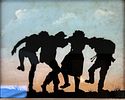 BEZALEL PALESTINE MEIR GUR ARIEH HAND MADE SHADOW. ‏צללית בעבודת יד גזירה, צביעה בה נראים Image - 1