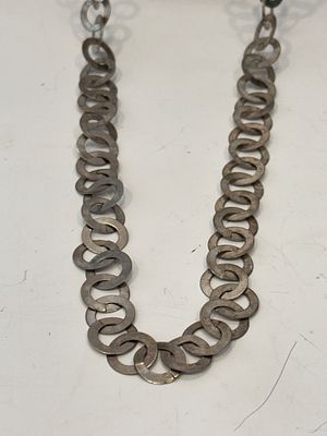 ‏שרשרת כסף Vintage ייתכן עתיקה ככל הנראה יהדות תוניס. ‏שרשרת כסף בעבודת יד חוליות עגולות בקוטר 