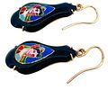 Late 19th-century antique earrings with 18kt gold miniature. Authentic antique earrings from the Image - 3