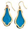 Late 19th-century antique earrings with 18kt gold miniature. Authentic antique earrings from the Image - 5