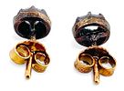 Antique earrings in 18kt gold and silver with diamonds. Authentic antique Victorian earrings Image - 2