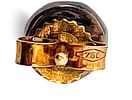 Antique earrings in 18kt gold and silver with diamonds. Authentic antique Victorian earrings Image - 3