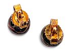 Antique earrings in 18kt gold and silver with diamonds. Authentic antique Victorian earrings Image - 5