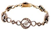 Antique necklace from the early 1900s in 18kt gold and silver with 2.10 ct diamonds. Antique Image - 5