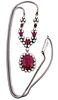 Vintage 18kt gold necklace, weight 16.95 g, with rubies 5.70 ct and diamonds 1.60 ct. Vintage Image - 1
