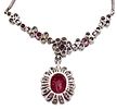Vintage 18kt gold necklace, weight 16.95 g, with rubies 5.70 ct and diamonds 1.60 ct. Vintage Image - 3