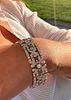 Authentic Art Deco bracelet from the 1920-1930 period in platinum, 41.85 grams. Authentic Art Image - 2